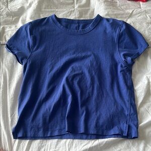 lululemon athletica Blue Short Sleeve Tee